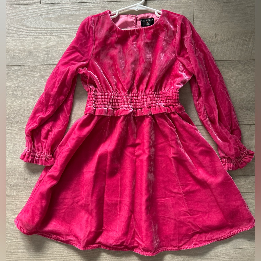 NWT J.Crew Crewcuts Velvet Smocked Dress